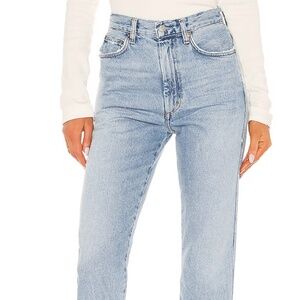 AGOLDE Pinch Waist High Rise Kick Jeans in Riptide